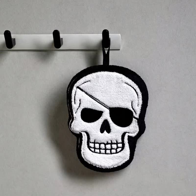 Gothic Skull Fleece Hanging Hand Towel
