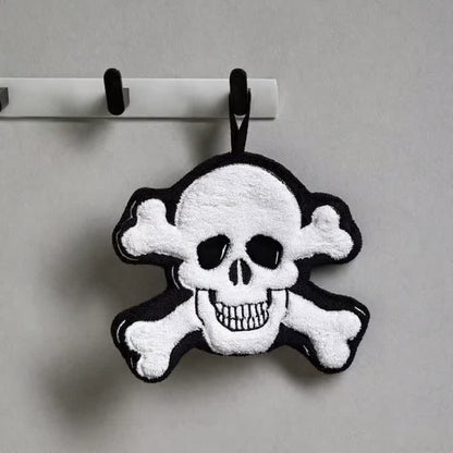 Gothic Skull Fleece Hanging Hand Towel