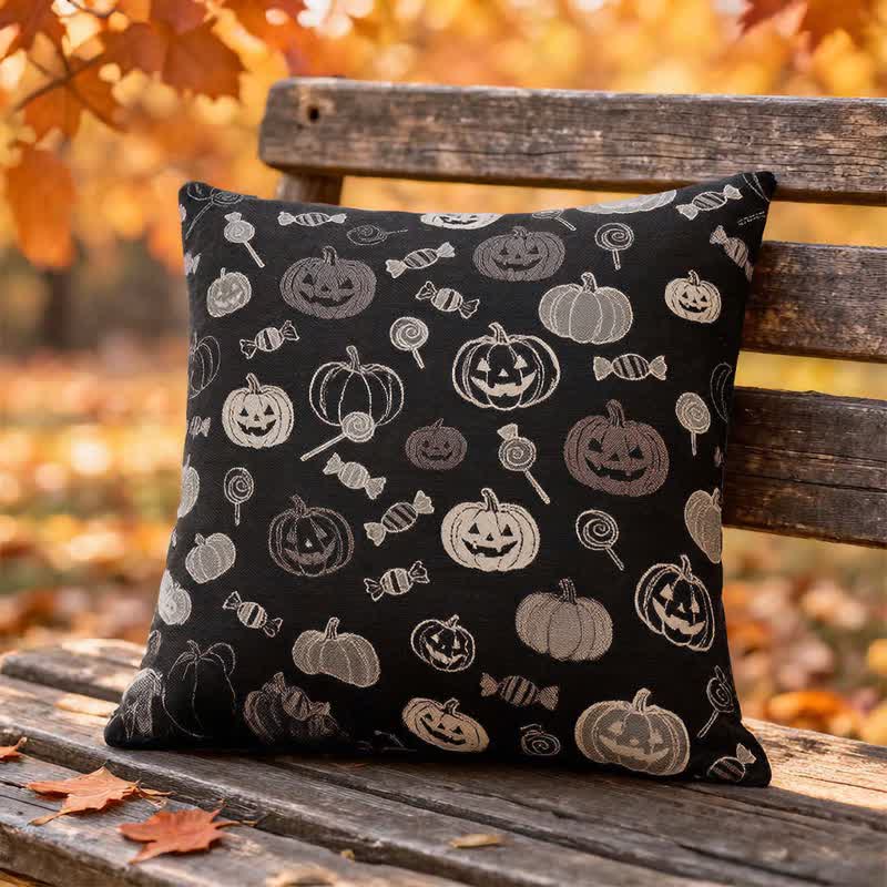 Halloween Pumpkin Candy Cotton Pillow