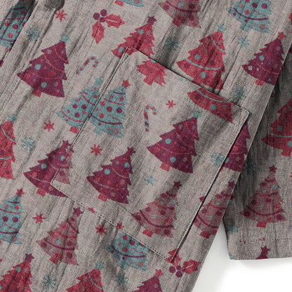 Christmas Tree Cotton Kimono Loungewear Set