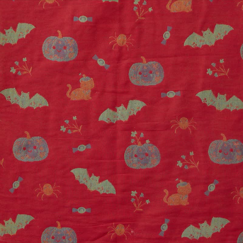 Halloween Pumpkin Bat Cotton Pajama Set