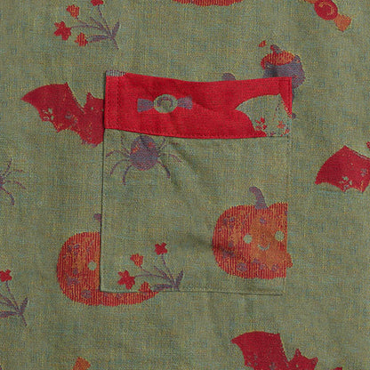 Halloween Pumpkin Cat Cotton Kimono Robe