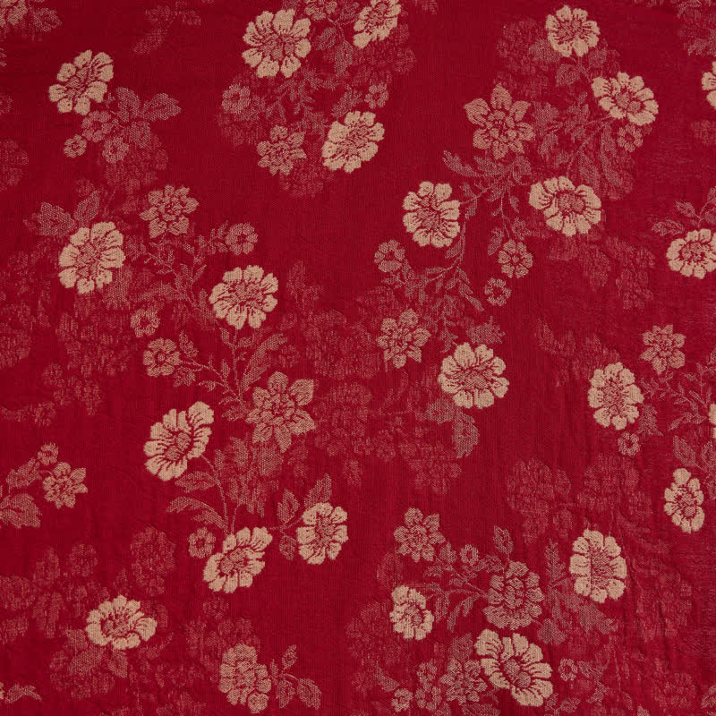 Retro Flower Cotton Gauze Kimono Robe