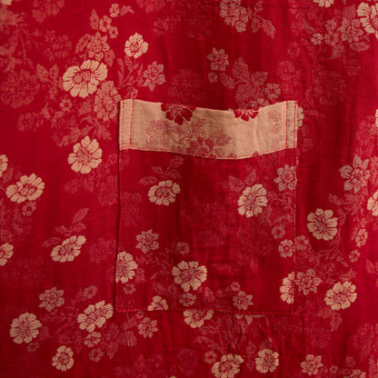 Retro Flower Cotton Gauze Kimono Robe