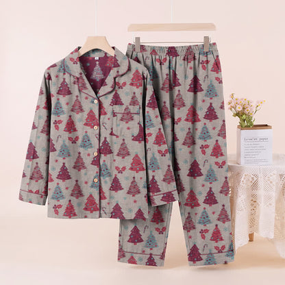 Christmas Tree Cotton Gauze Loungewear Set