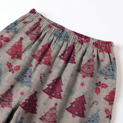 Christmas Tree Cotton Gauze Loungewear Set