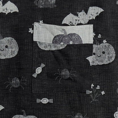 Halloween Pumpkin Bat Cotton Kimono Robe