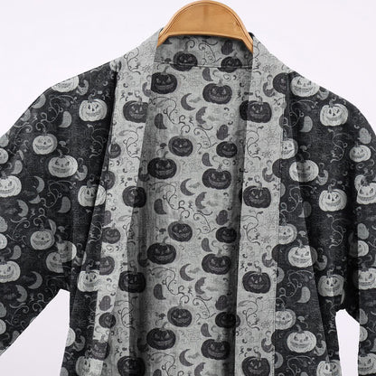 Halloween Pumpkin Moon Cotton Kimono Robe