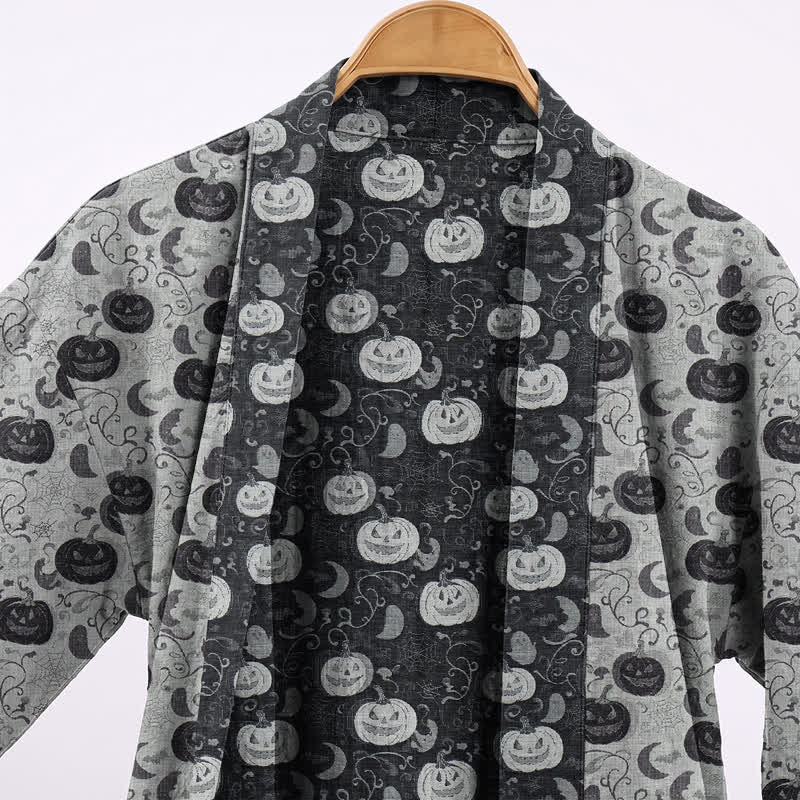 Halloween Pumpkin Moon Cotton Kimono Robe