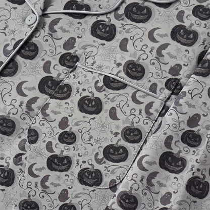 Spooky Night Pumpkin Ghost Cotton Sleepwear Set