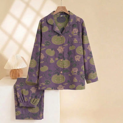 Whimsical Halloween Creature Pumpkin Loungewear Set