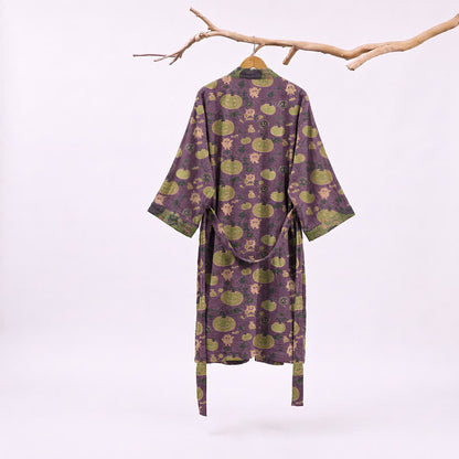 Halloween Pumpkin Monster Cotton Kimono Robe