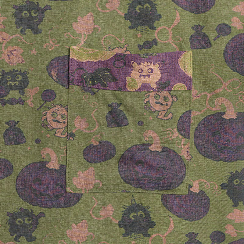 Halloween Pumpkin Monster Cotton Kimono Robe
