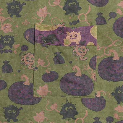 Halloween Pumpkin Monster Cotton Kimono Robe