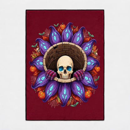 Gothic Skull Well Halloween Non-Slip Area Rug