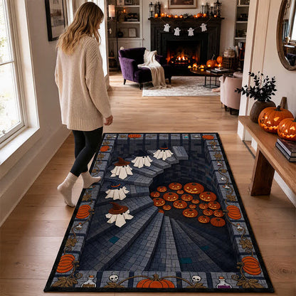 3D Ghost Staircase Optical Illusion Area Rug