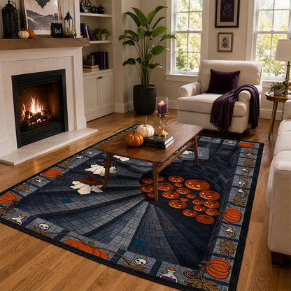 3D Ghost Staircase Optical Illusion Area Rug