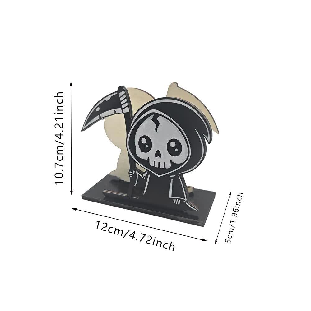 Cute Grim Reaper & Pirate Skeleton Vertical Tissue Stand