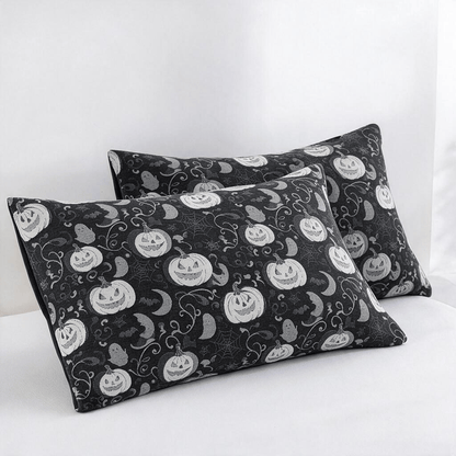 Halloween Pumpkin Ghost Reversible Cotton Blanket