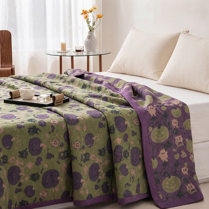 Halloween Monster Reversible Cotton Blanket
