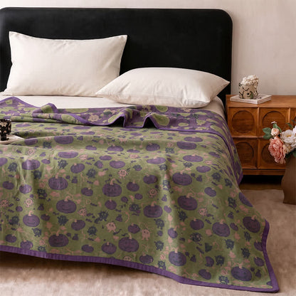 Halloween Monster Reversible Cotton Blanket