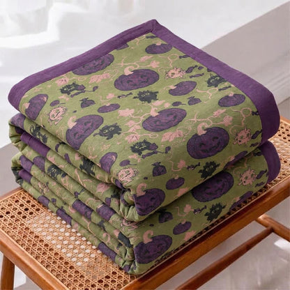 Halloween Monster Reversible Cotton Blanket