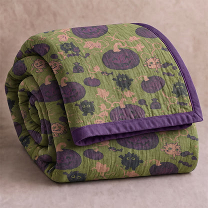 Halloween Monster Reversible Cotton Blanket