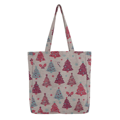 Christmas Tree Cotton Tote Shoulder Bag