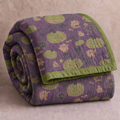 Halloween Monster Reversible Cotton Blanket