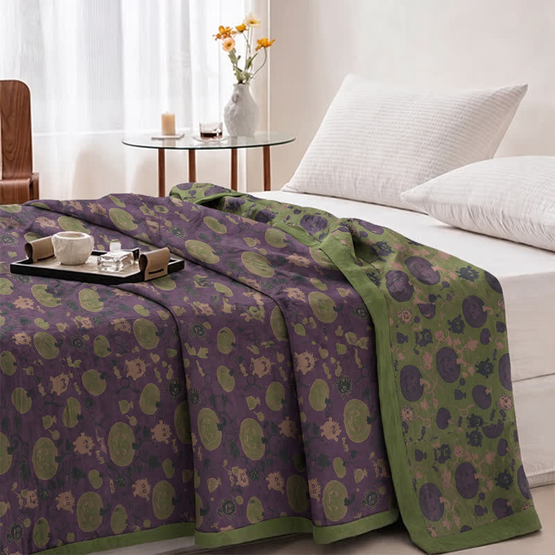 Halloween Monster Reversible Cotton Blanket