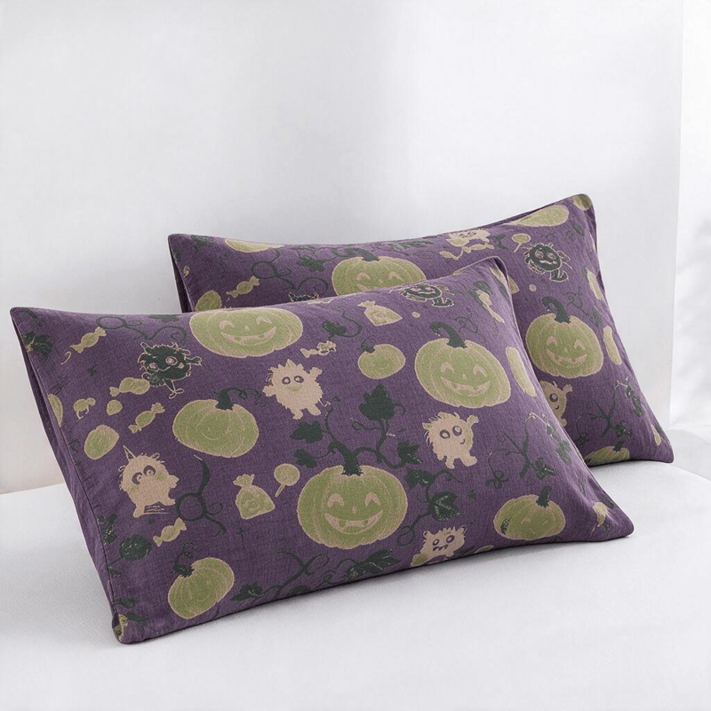 Halloween Monster Reversible Cotton Blanket