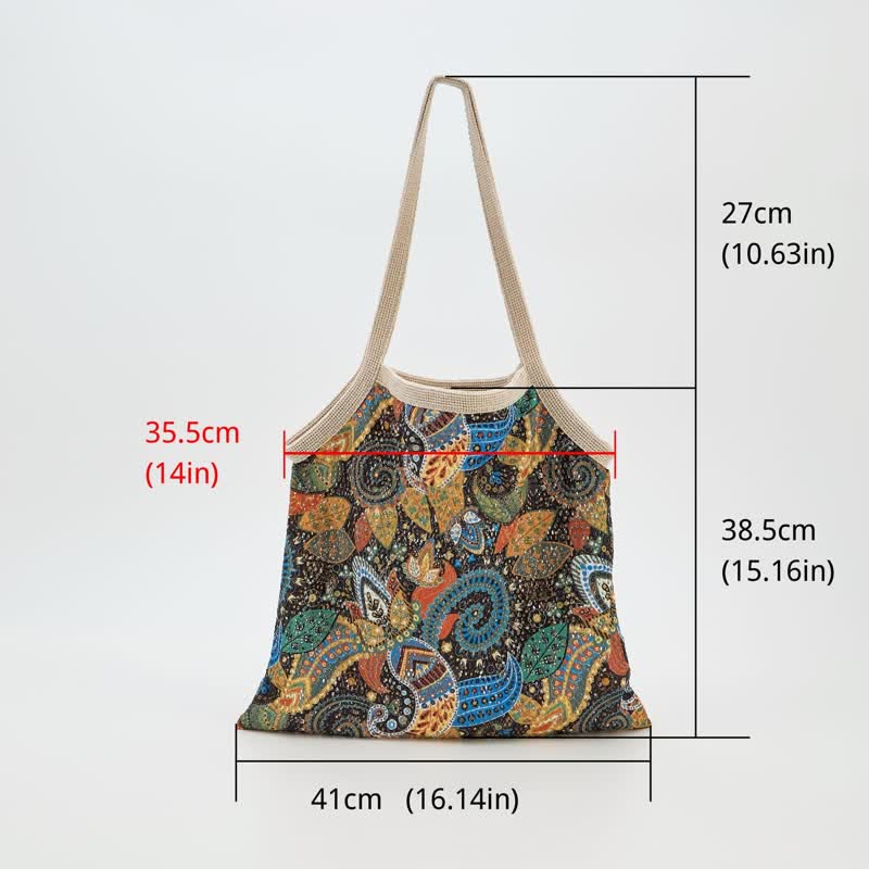 Bohemian Floral Tote Shoulder Bag