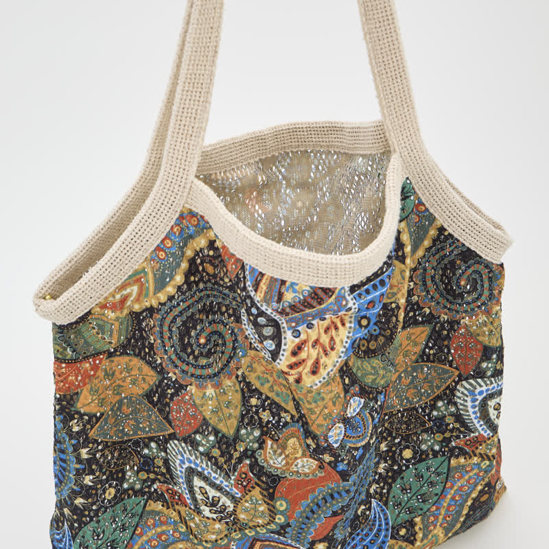 Bohemian Floral Tote Shoulder Bag
