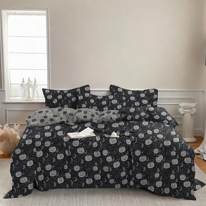 Halloween Pumpkin Moon Cotton Bedding Set