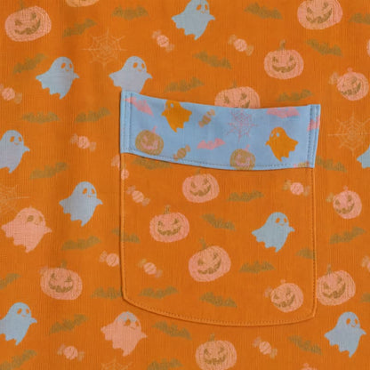 Multi‑Color Pumpkin Halloween Cotton Kimono Robe