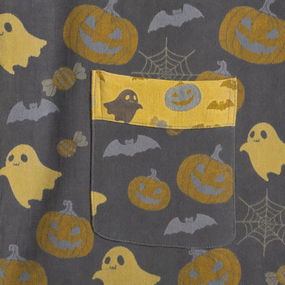 Multi‑Color Pumpkin Halloween Cotton Kimono Robe