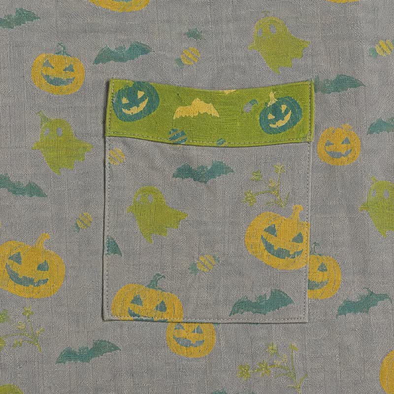 Multi‑Color Pumpkin Halloween Cotton Kimono Robe