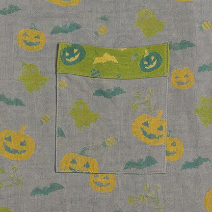 Multi‑Color Pumpkin Halloween Cotton Kimono Robe