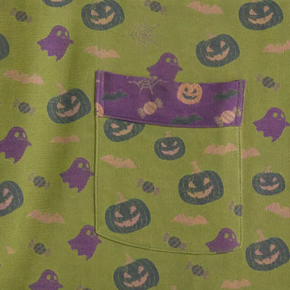 Multi‑Color Pumpkin Halloween Cotton Kimono Robe