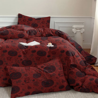 Halloween Pumpkin Monster Cotton Bedding Set