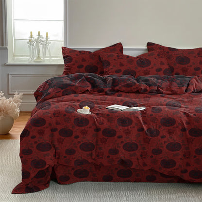 Halloween Pumpkin Monster Cotton Bedding Set