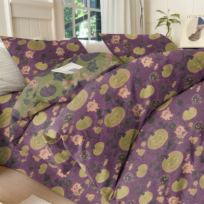 Halloween Pumpkin Monster Cotton Bedding Set