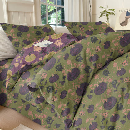 Halloween Pumpkin Monster Cotton Bedding Set