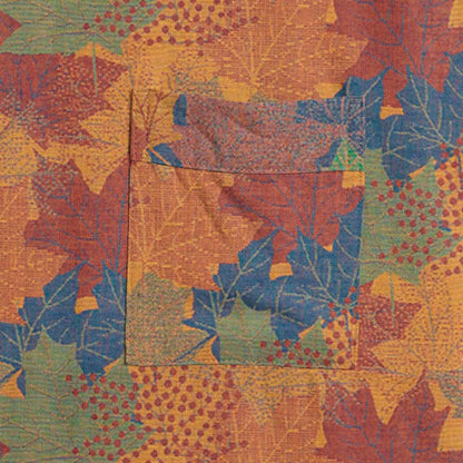 Autumn Maple Leaf Cotton Kimono Robe