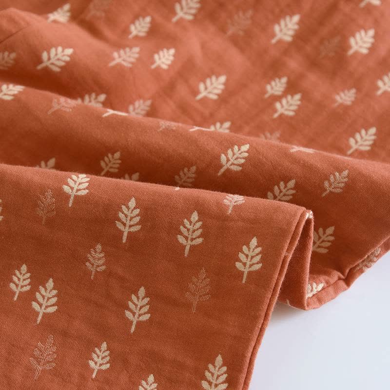 Relaxed Piped Cotton Maple Leaf Loungewear Set