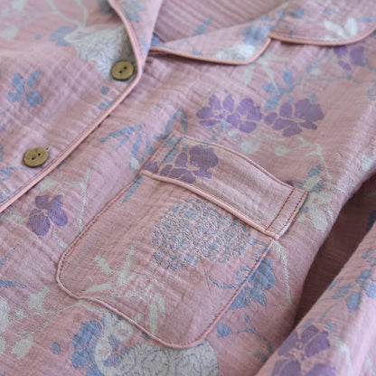 Wisteria Floral Cotton Gauze Sleep Set