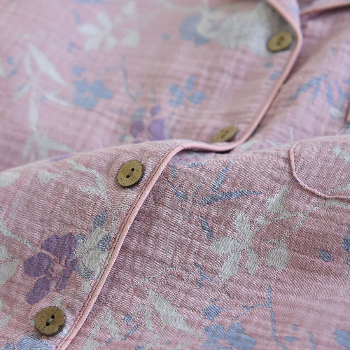 Wisteria Floral Cotton Gauze Sleep Set