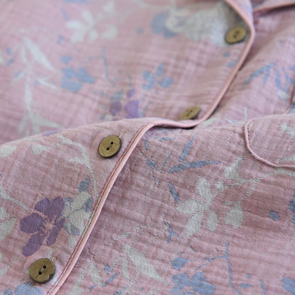 Wisteria Floral Cotton Gauze Sleep Set