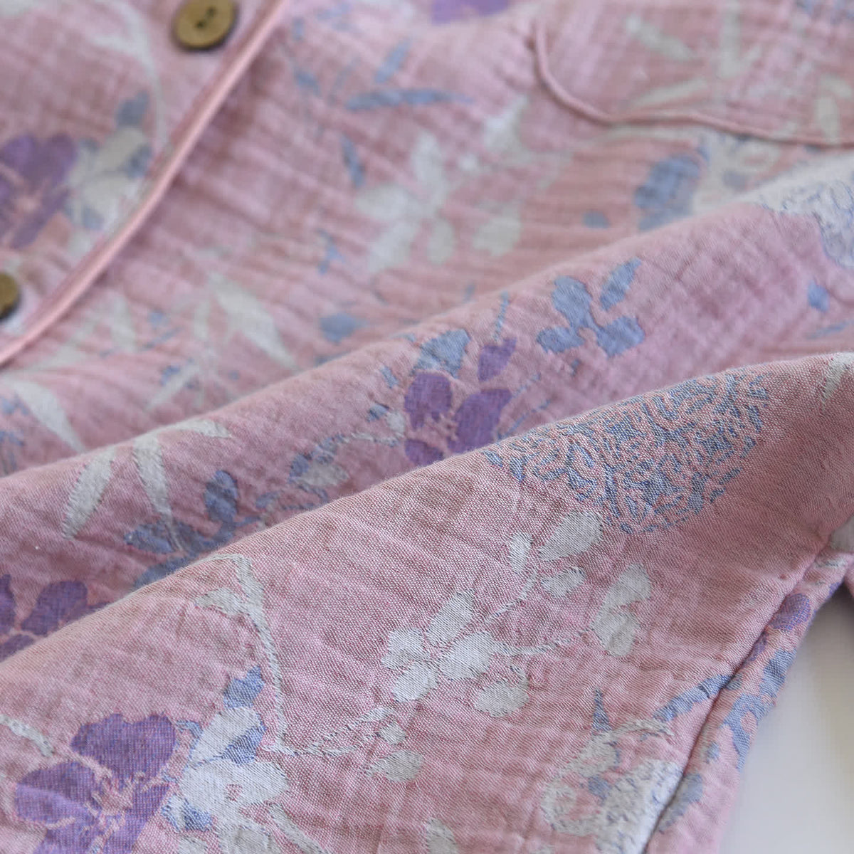 Wisteria Floral Cotton Gauze Sleep Set