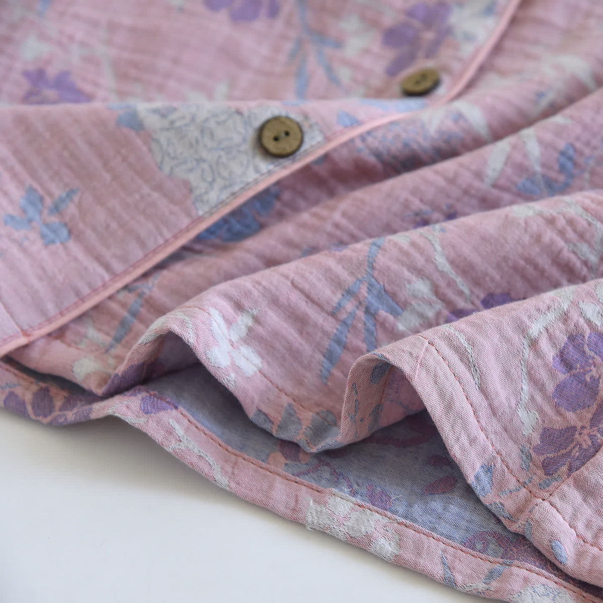 Wisteria Floral Cotton Gauze Sleep Set